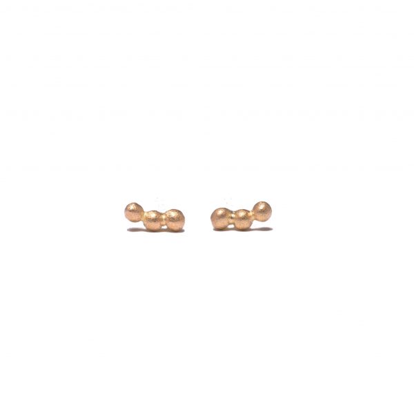Branch earrings “3” 18 karat gold